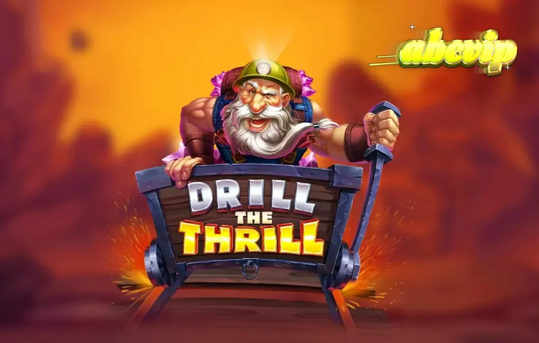Interface do jogo de slot Drill The Thrill com temática de mineração
