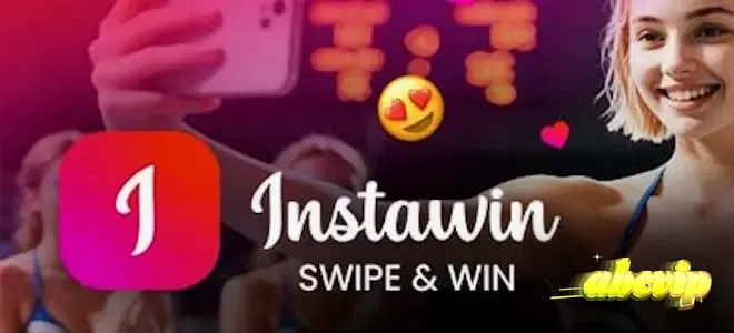 Interface de jogo do Instawin com design de cartões postais